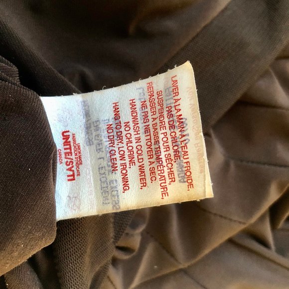 Joseph Ribkoff Cocktail Dress Fit & Flair Brown Tea Length Made in Canada - Picture 10 of 11